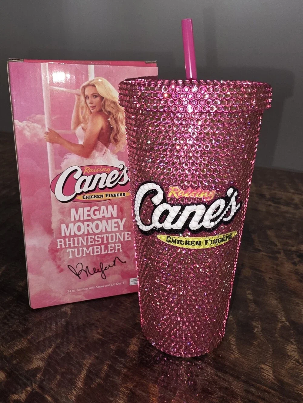 Megan Moroney x Raising Canes Pink Rhinestone Tumbler Limited Edition(3/3 Avail)